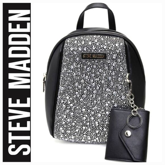 New with tags Steve Madden Backpack fashionable style rhinestone embellished Madden NYC Women main image 4